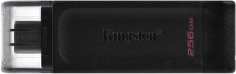 Флеш Диск Kingston 256Gb DataTraveler 70 Type-C DT70/256GB USB3.2 черный от магазина РЭССИ
