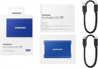 Накопитель SSD Samsung USB-C 500Gb MU-PC500H/WW T7 1.8" синий от магазина РЭССИ