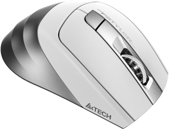 Мышь A4Tech Fstyler FB35S белый/серый оптическая (2000dpi) silent беспроводная BT/Radio USB для ноутбука (6but) от магазина РЭССИ