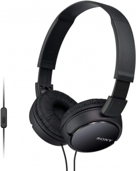 Гарнитура накладные Sony MDR-ZX110AP 1.2м черный проводные оголовье (MDRZX110APBC1E) от магазина РЭССИ