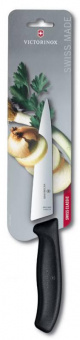 Нож кухонный Victorinox Swiss Classic (6.8003.15B) стальной разделочный лезв.150мм прямая заточка черный блистер от магазина РЭССИ