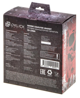 Наушники с микрофоном Оклик HS-L350G RED WAR черный/красный 2.2м мониторные оголовье (472664) от магазина РЭССИ