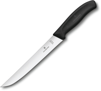 Нож кухонный Victorinox Swiss Classic (6.8103.18B) стальной разделочный лезв.180мм прямая заточка черный блистер от магазина РЭССИ