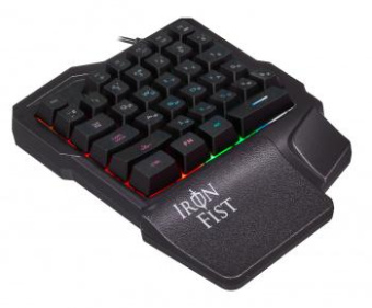 Игровой блок Оклик 701G IRON FIST черный USB for gamer LED (подставка для запястий) (1196590) от магазина РЭССИ