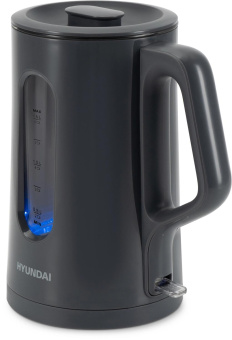 Чайник электрический Hyundai HYK-G4508 1.5л. 1700Вт серый/прозрачный корпус: стекло от магазина РЭССИ