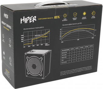 Блок питания Hiper ATX 750W HPB-750D 80+ bronze (24+4+4pin) APFC 120mm fan 6xSATA от магазина РЭССИ