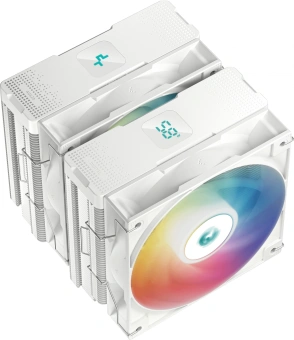 Устройство охлаждения(кулер) Deepcool AG620 Digital Wh ARGB Soc-AM5/AM4/1151/1200/2066/1700 4-pin 29.4dB Al+Cu 260W 1370gr LED Ret от магазина РЭССИ