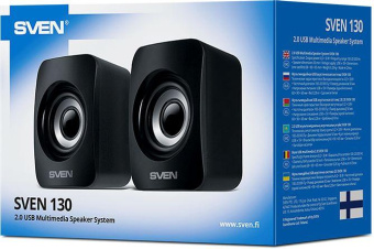 Колонки Sven 130 2.0 черный 6Вт портативные от магазина РЭССИ