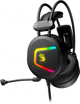 Наушники с микрофоном A4Tech Bloody MC750 черный 2.3м мониторные USB оголовье (MC750 BLACK) от магазина РЭССИ
