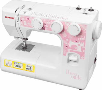 Швейная машина Janome Dresscode белый/розовый от магазина РЭССИ