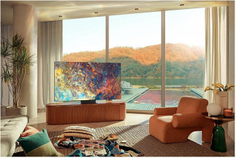 Телевизор QLED Samsung 43" QE43QN90BAUXCE Series 9 черный 4K Ultra HD 60Hz DVB-T2 DVB-C DVB-S2 USB WiFi Smart TV (RUS) от магазина РЭССИ
