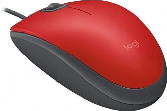 Мышь Logitech M110 Silent красный/черный оптическая (1000dpi) silent USB (2but) от магазина РЭССИ