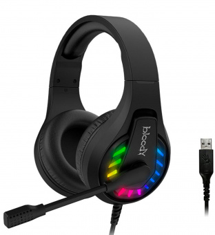 Наушники с микрофоном A4Tech Bloody G230 черный 2м накладные USB оголовье (G230) от магазина РЭССИ