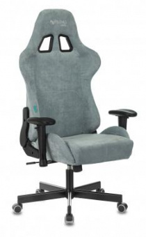 Кресло игровое Zombie VIKING KNIGHT Fabric серо-голубой Light-28 с подголов. крестов. металл от магазина РЭССИ