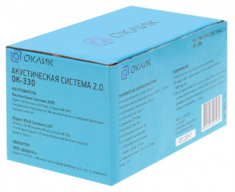 Колонки Оклик OK-330 2.0 черный 6Вт от магазина РЭССИ