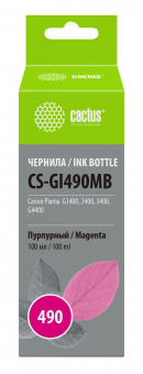 Чернила Cactus CS-GI490MB GI-490 пурпурный 100мл для Canon Pixma G1400/G2400/G3400 от магазина РЭССИ