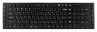Клавиатура Оклик 530S черный USB slim Multimedia от магазина РЭССИ