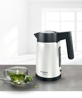 Чайник электрический Bosch TWK5P471 1.7л. 2400Вт серый/черный корпус: металл/пластик от магазина РЭССИ