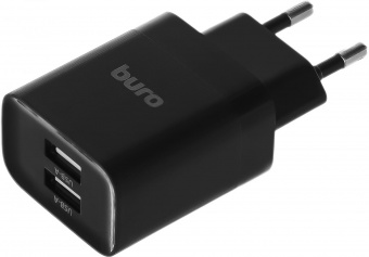 Сетевое зар./устр. Buro BUWE1 10.5W 2.1A 2xUSB универсальное черный (BUWE10S200BK) от магазина РЭССИ