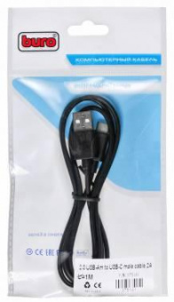 Кабель Buro BHP USB-C 1M USB (m)-USB Type-C (m) 1м черный от магазина РЭССИ