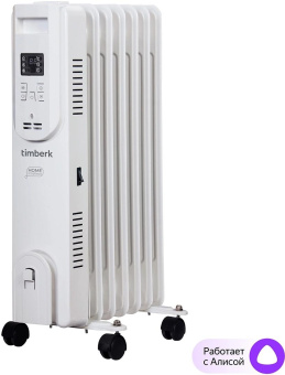 Радиатор масляный Timberk Home Intellect T-OR1507-F10E-WF 1500Вт белый от магазина РЭССИ