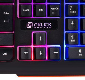 Клавиатура Оклик 710G BLACK DEATH черный/серый USB Multimedia for gamer LED от магазина РЭССИ