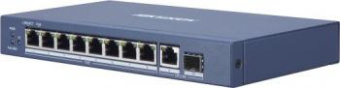 Коммутатор Hikvision DS-3E0510P-E/M 9G 1SFP 8PoE 58W неуправляемый от магазина РЭССИ