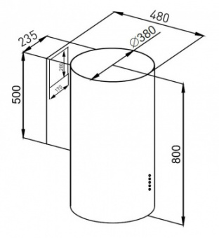 Вытяжка каминная Maunfeld Lee Side C 39 черный управление: кнопочное (1 мотор) от магазина РЭССИ
