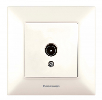 Розетка телев. Panasonic Arkedia Slim WNTC04522BG-RU проходная скрыт. IP20 бежевый (упак.:1шт) от магазина РЭССИ