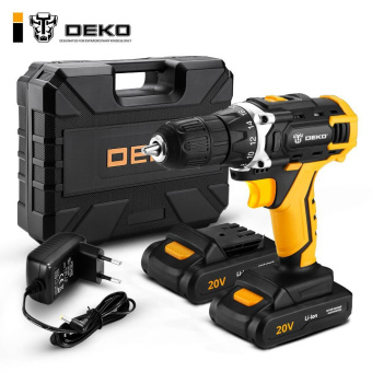 Дрель-шуруповерт Deko DKCD20FU-Li аккум. патрон:быстрозажимной (кейс в комплекте) (063-4093) от магазина РЭССИ