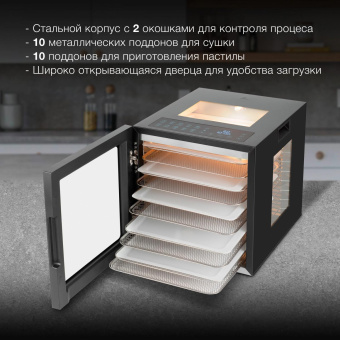 Сушка для фруктов и овощей Hyundai HYFD-8804 20под. 850Вт черный от магазина РЭССИ