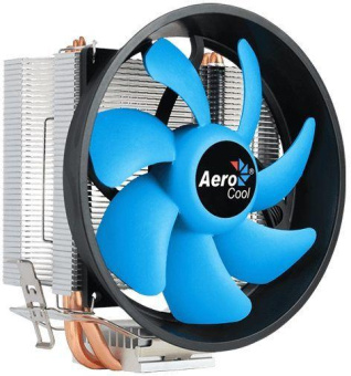 Устройство охлаждения(кулер) Aerocool Verkho 3 Plus Soc-AM5/AM4/1151/1200/1700 черный/синий 4-pin 18-27dB Al+Cu 125W 528gr Ret от магазина РЭССИ