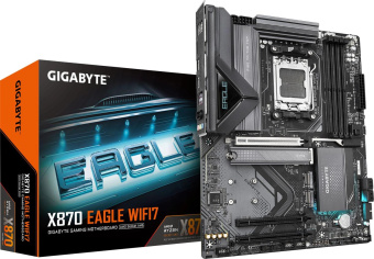 Материнская плата Gigabyte X870 EAGLE WIFI7 SocketAM5 AMD X870 4xDDR5 ATX AC`97 8ch(7.1) 2.5Gg RAID+HDMI от магазина РЭССИ