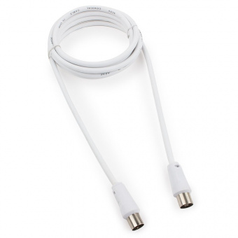 Кабель коаксиальный Cablexpert CCV-515-W, Coaxial M/F, белый, 1.8м от магазина РЭССИ
