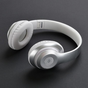 Гарнитура накладные Digma BT-14 сереб.мат. беспроводные bluetooth оголовье (BT-14S) от магазина РЭССИ