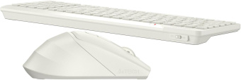 Клавиатура + мышь A4Tech Fstyler FG2400 Air клав:бежевый мышь:бежевый USB беспроводная slim (FG2400 AIR BEIGE) от магазина РЭССИ