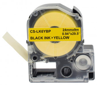 Картридж ленточный Cactus CS-LK6YBP черный для Epson LW700/LW600P/LW1000P/Z700/Z900 от магазина РЭССИ