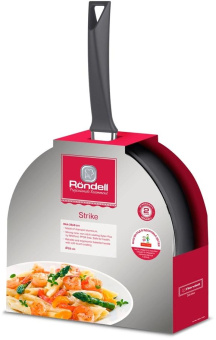 Сковорода ВОК (WOK) Rondell Strike RDA-1398 круглая 28см покрытие: Xylan Plus ручка несъемная (без крышки) серый от магазина РЭССИ