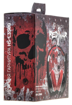 Наушники с микрофоном Оклик HS-L350G RED WAR черный/красный 2.2м мониторные оголовье (472664) от магазина РЭССИ