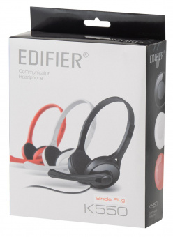 Наушники с микрофоном Edifier K550 черный 2м мониторные оголовье (K550 SINGLE PLUG) от магазина РЭССИ