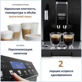 Кофемашина Delonghi Eletta Cappuccino Evo ECAM46.860.B 1450Вт черный/серебристый от магазина РЭССИ
