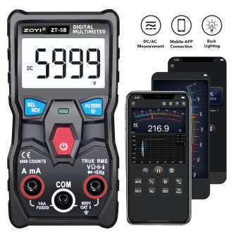 Цифровой мультиметр ZOTEK ZT-5B Bluetooth от магазина РЭССИ