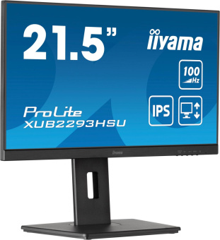 Монитор Iiyama 21.5" ProLite XUB2293HSU-B6 черный IPS LED 1ms 16:9 HDMI M/M матовая HAS Piv 1000:1 250cd 178гр/178гр 1920x1080 100Hz DP FHD USB 3.9кг от магазина РЭССИ
