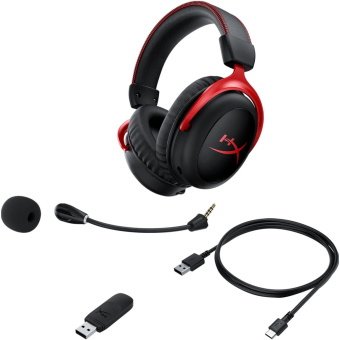Наушники с микрофоном HyperX Cloud II (CL002) черный/красный мониторные Radio оголовье (4P5K4AA) от магазина РЭССИ