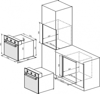 Духовой шкаф Электрический Darina 0V5 BDE 112 708 B1 черный от магазина РЭССИ