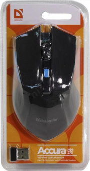 Мышь Defender Accura MM-275 черный/синий оптическая 1600dpi беспров. USB 5but (52275) от магазина РЭССИ