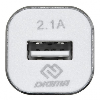 Автомобильное зар./устр. Digma DGCC-1U-2.1A-WG 10.5W 2.1A USB универсальное белый от магазина РЭССИ
