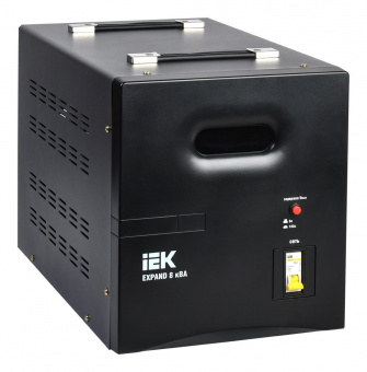 Стабилизатор напряжения IEK Expand 8кВА однофазный черный (IVS21-1-008-11) от магазина РЭССИ