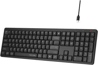 Клавиатура A4Tech Fstyler FBX55C черный USB беспроводная BT/Radio slim Multimedia (FBX55C) от магазина РЭССИ
