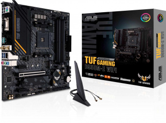 Материнская плата Asus TUF GAMING B550M-E WIFI Soc-AM4 AMD B550 4xDDR4 mATX AC`97 8ch(7.1) GbLAN RAID+VGA+HDMI+DP от магазина РЭССИ